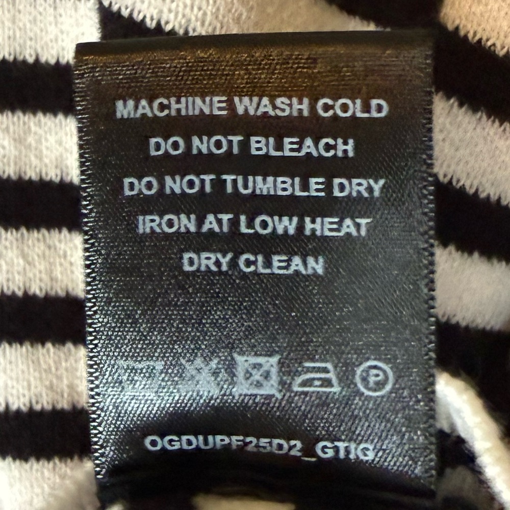 NWT Revolve One Grey Day Cotton Black White Striped Sweater Sweater Small - Picture 7 of 7